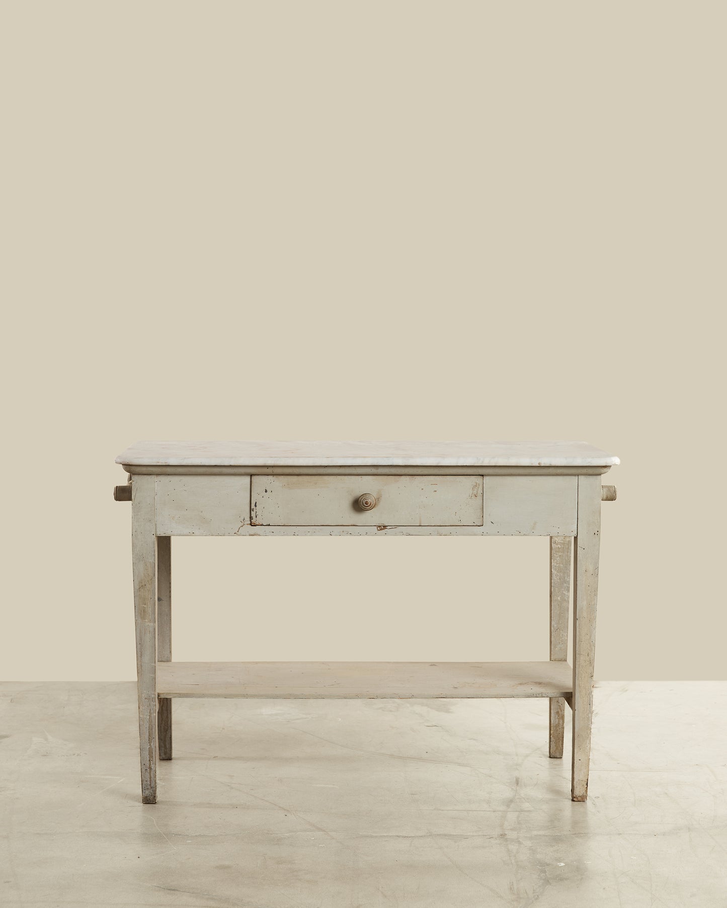 Marble top blue table