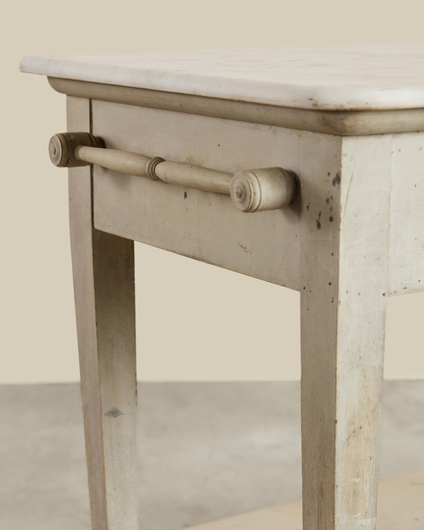 Marble top blue table