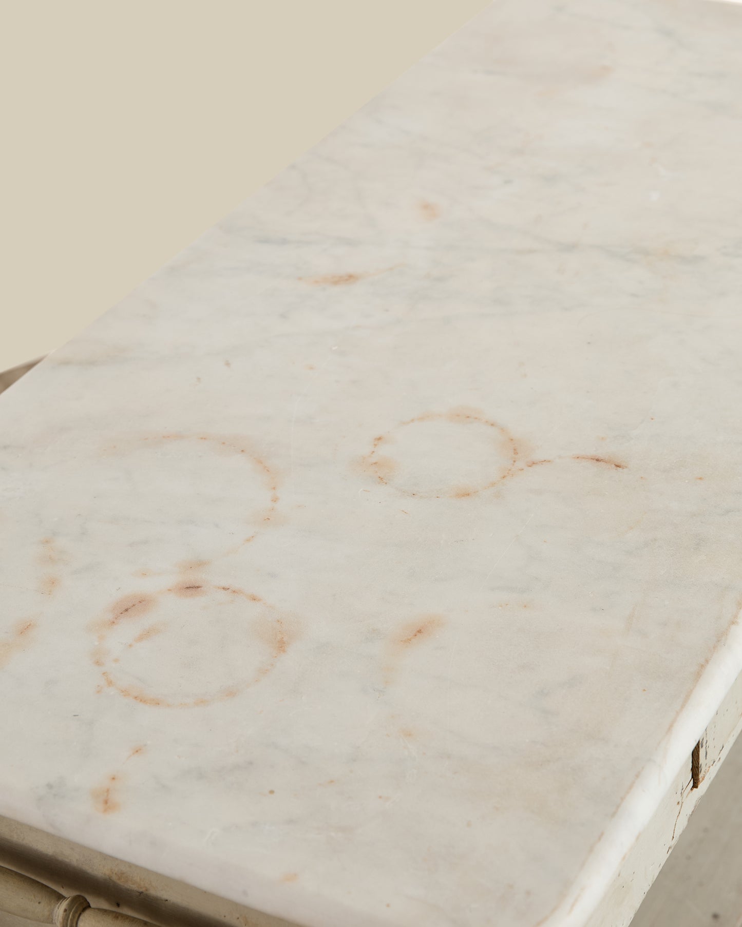 Marble top blue table