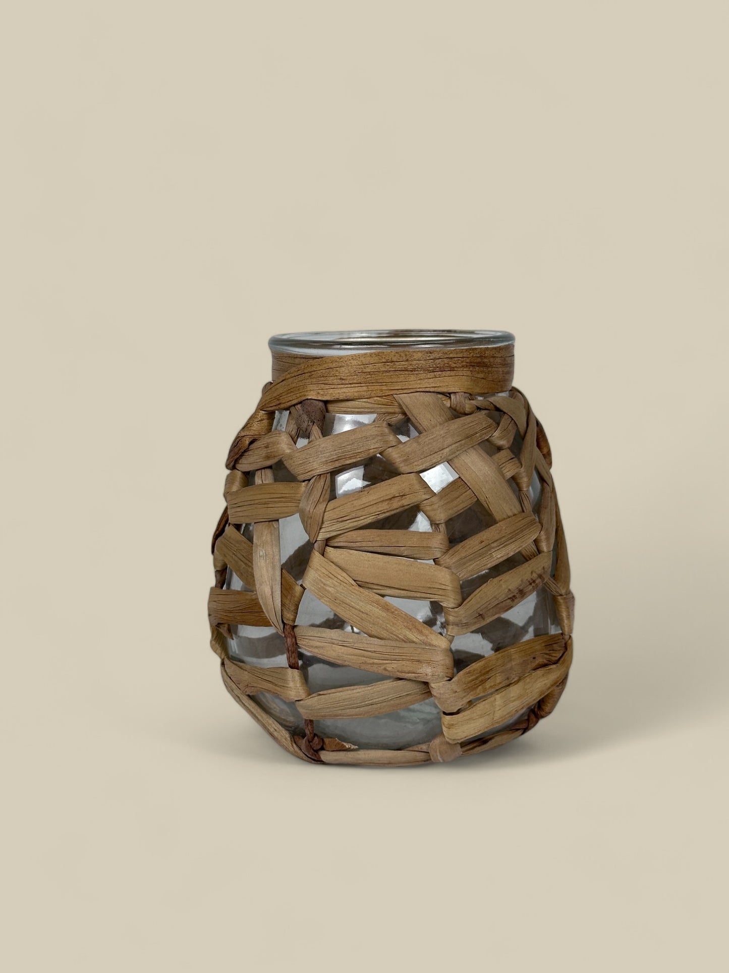 Woven glass votive