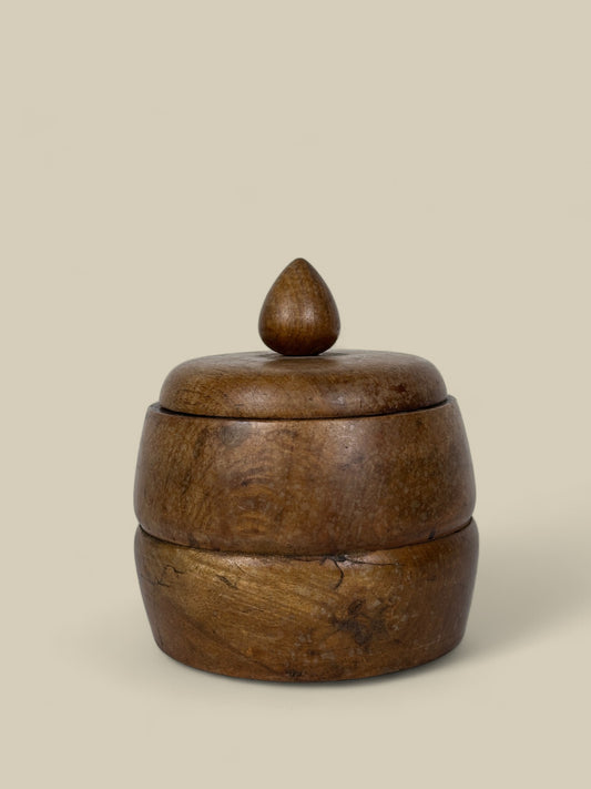 Wooden catchall w/ lid