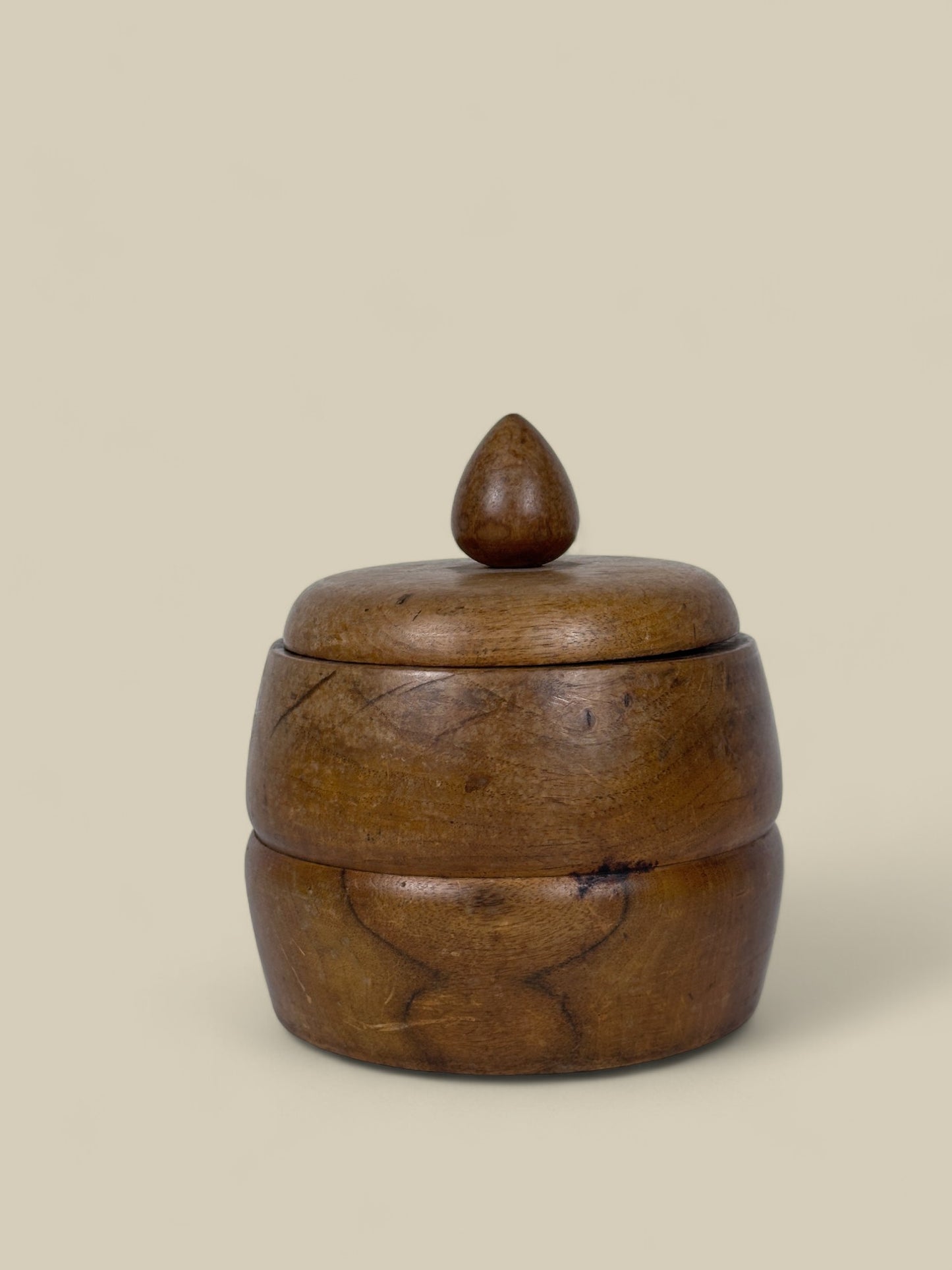 Wooden catchall w/ lid