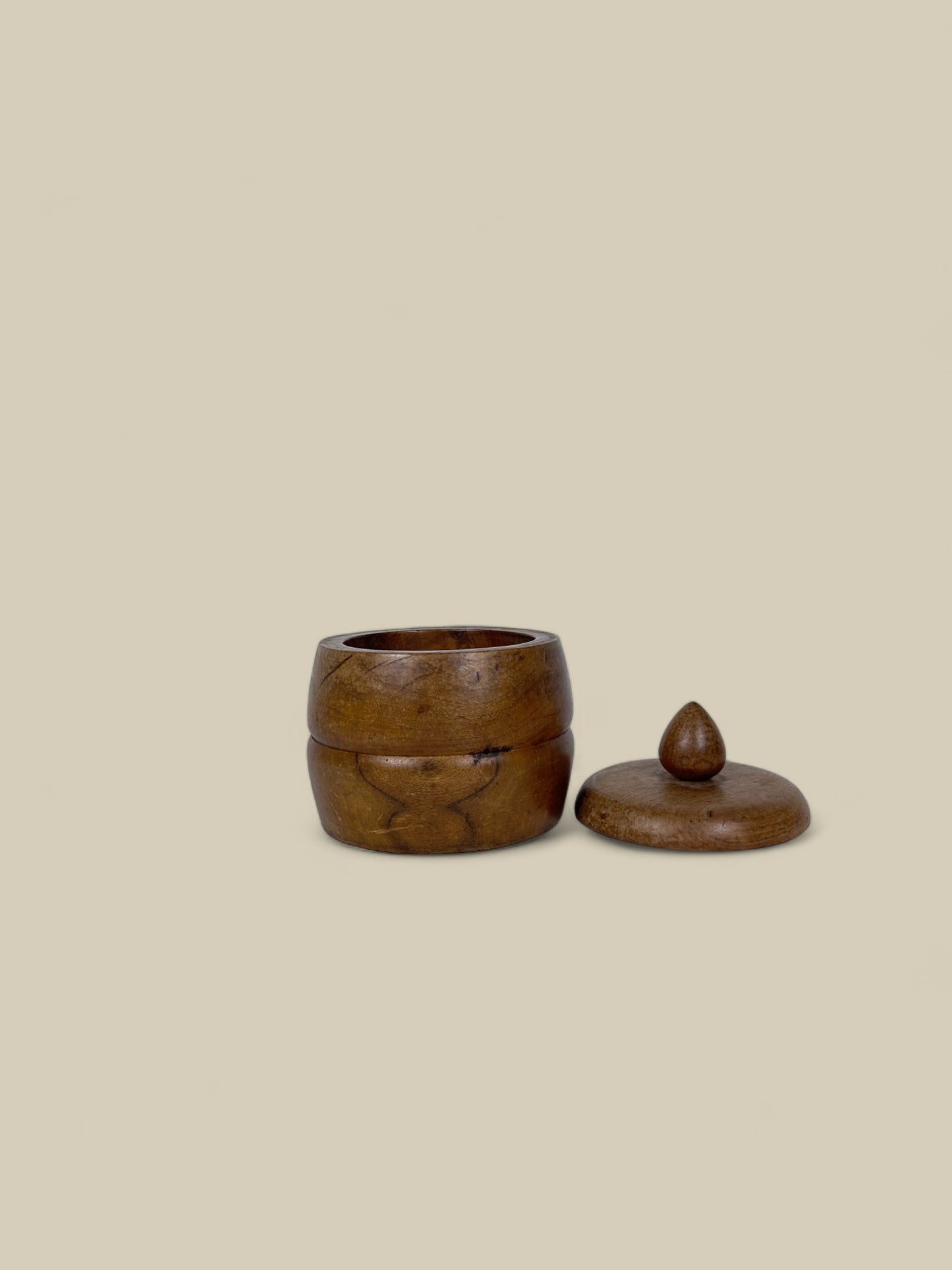 Wooden catchall w/ lid