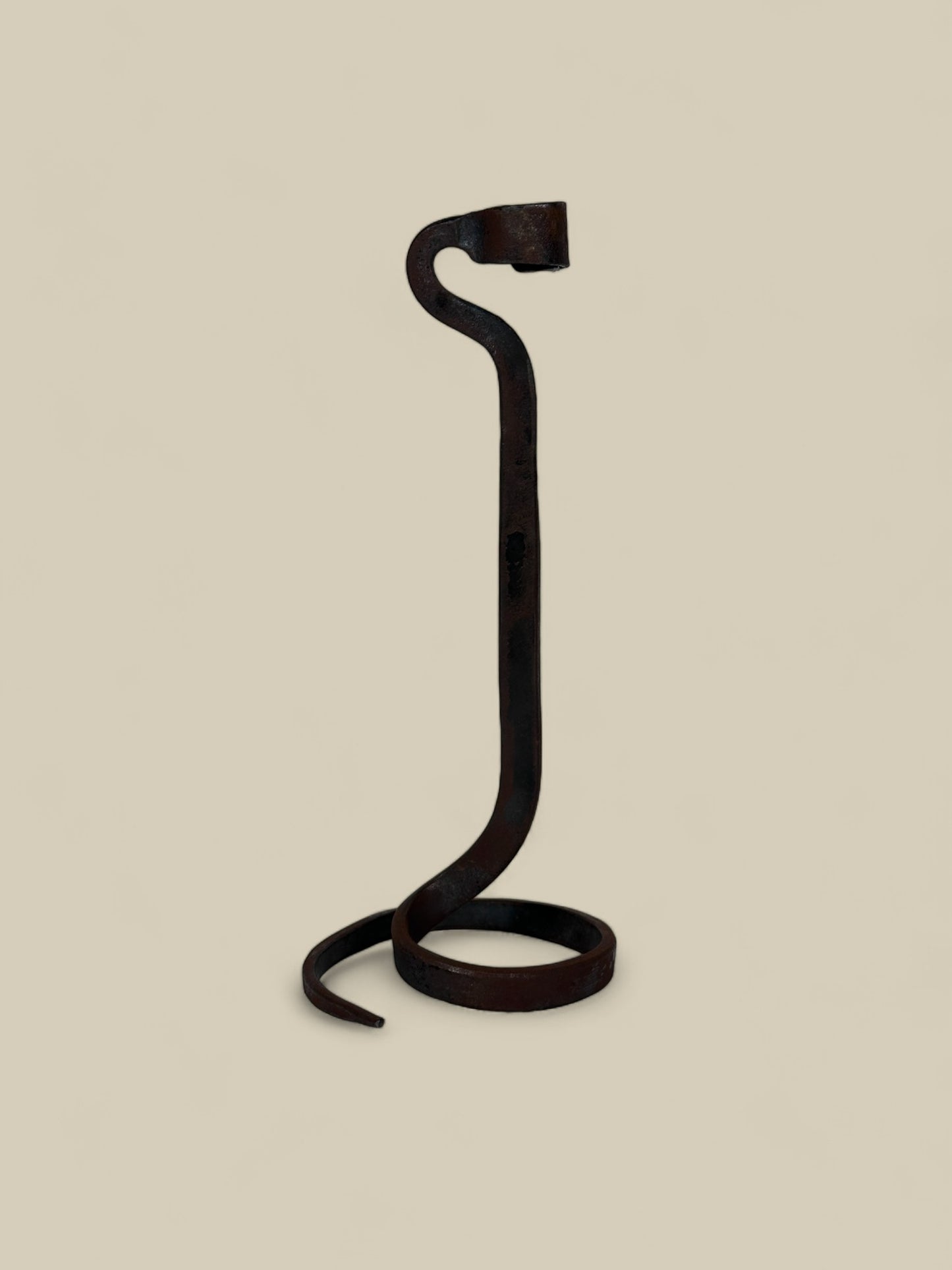 Small wrought iron candle holder