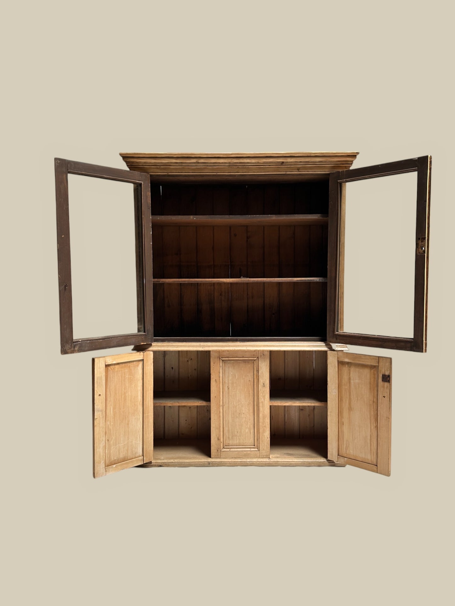 English glass cupboard