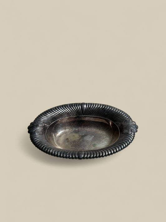 Silver scalloped bowl