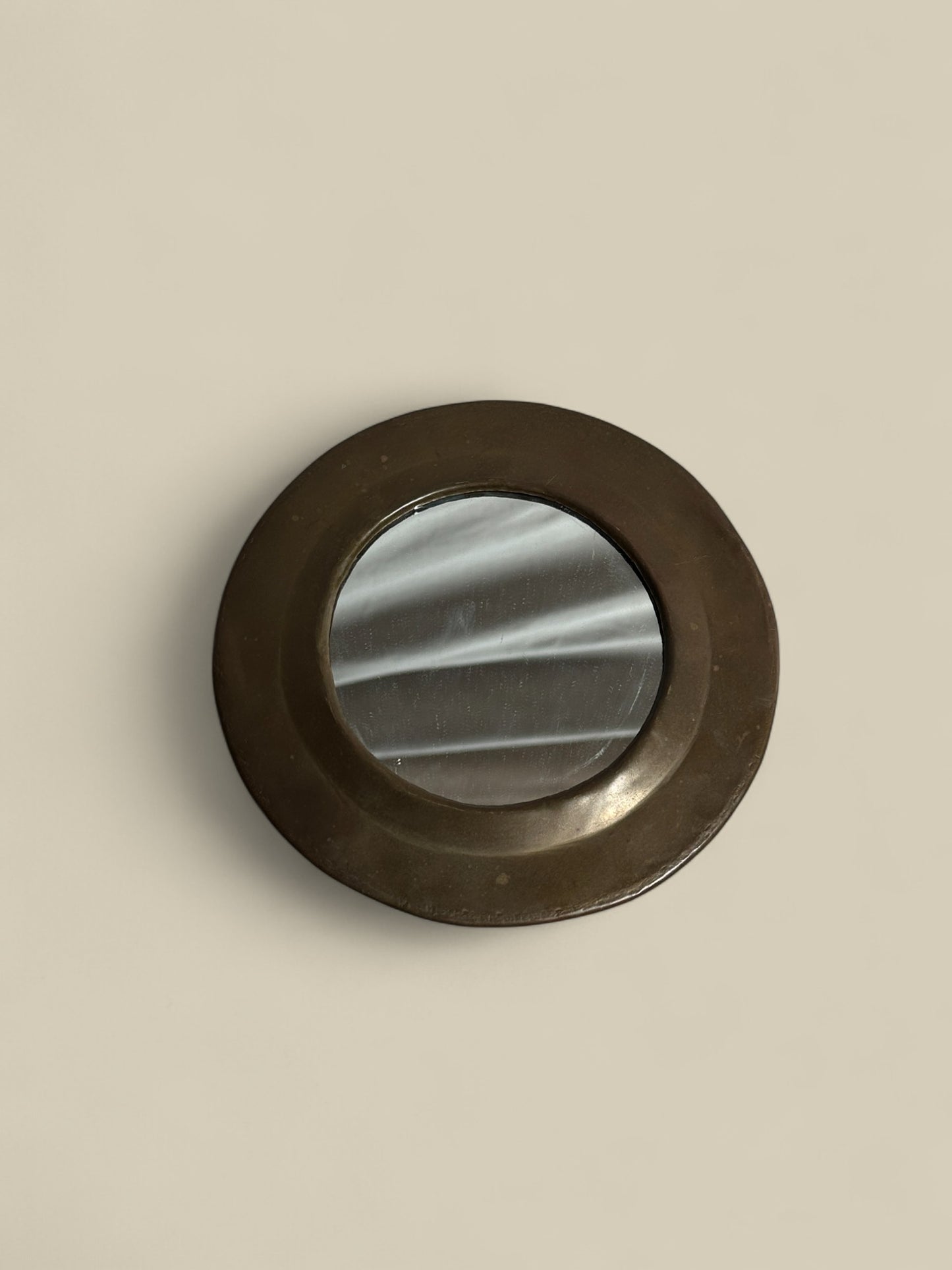 Vintage brass mirror