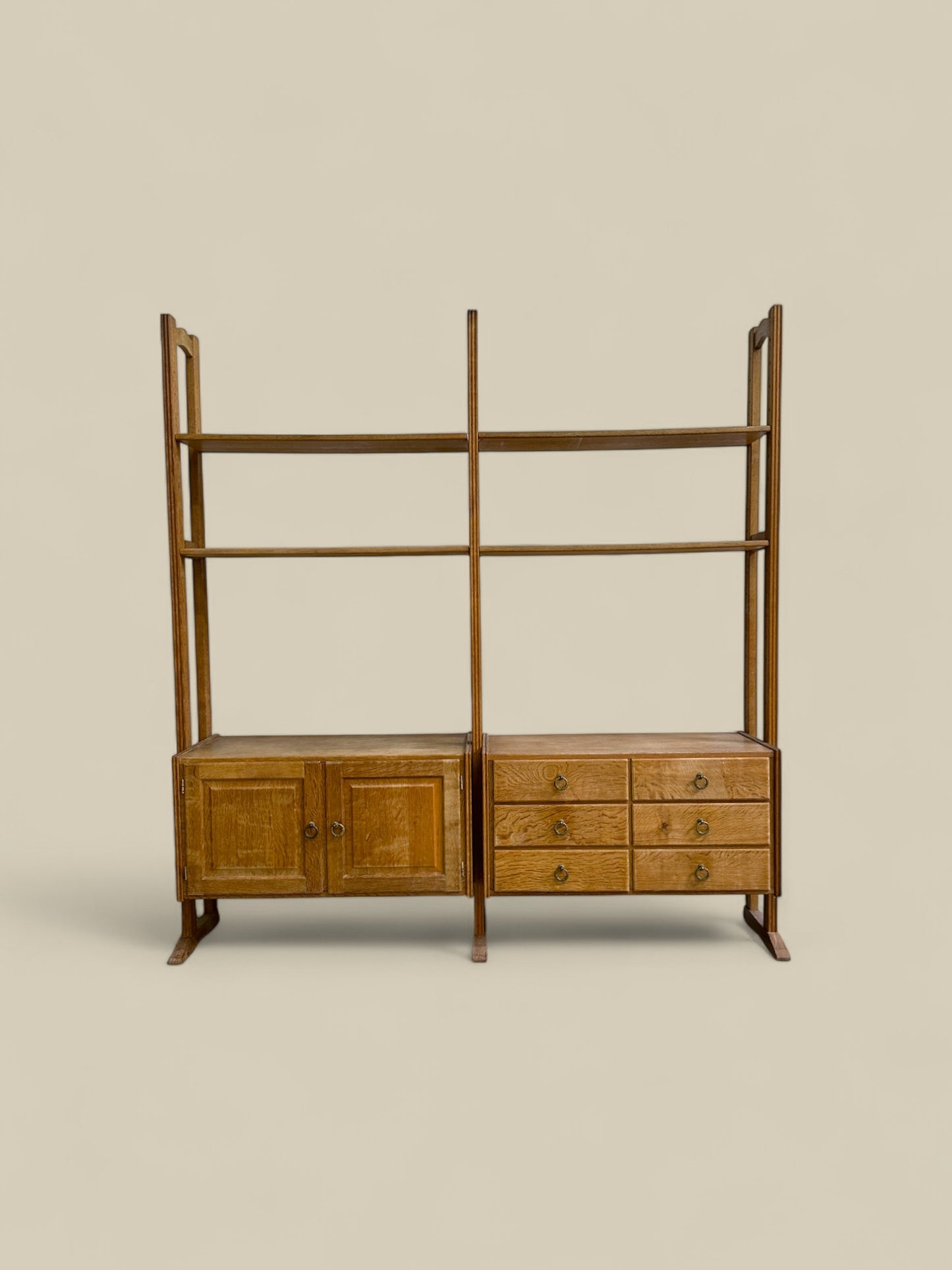 Henning Kjaernulf oak modular wall unit