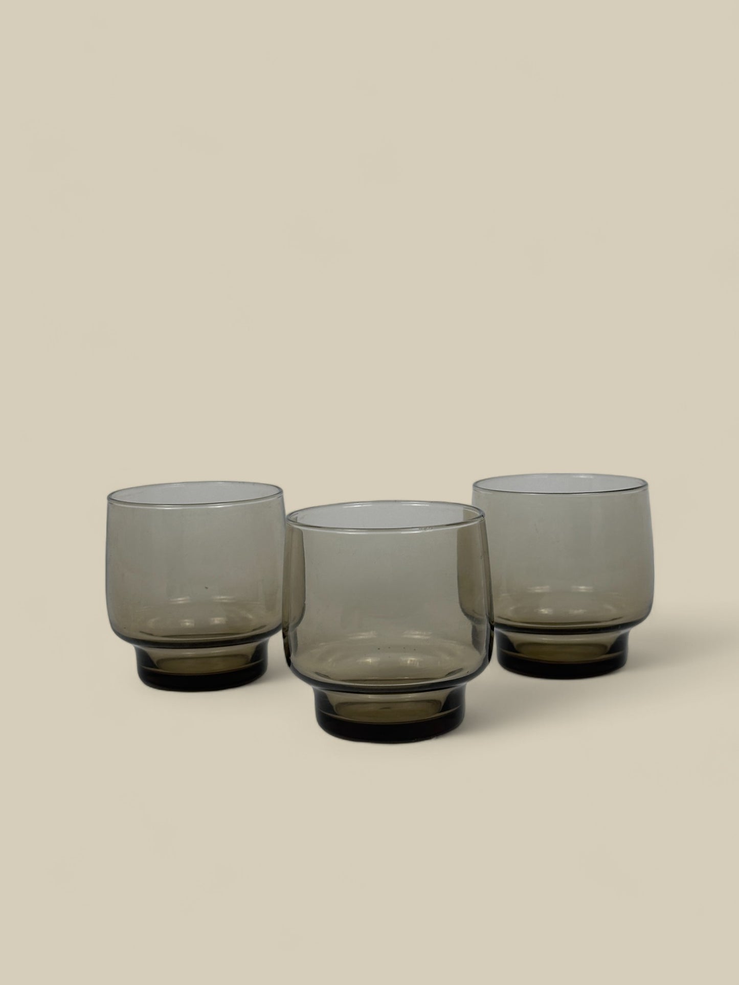 Set of 3 smoke glasses