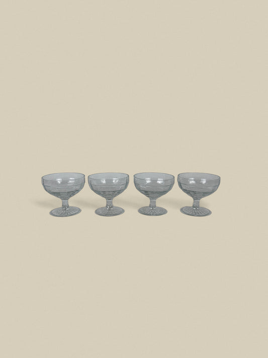 Set of 4 tapered stemmed glasses